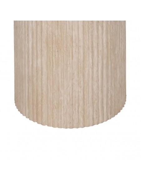 Mesa de jantar redonda LUCCA 90 em estilo Travertino