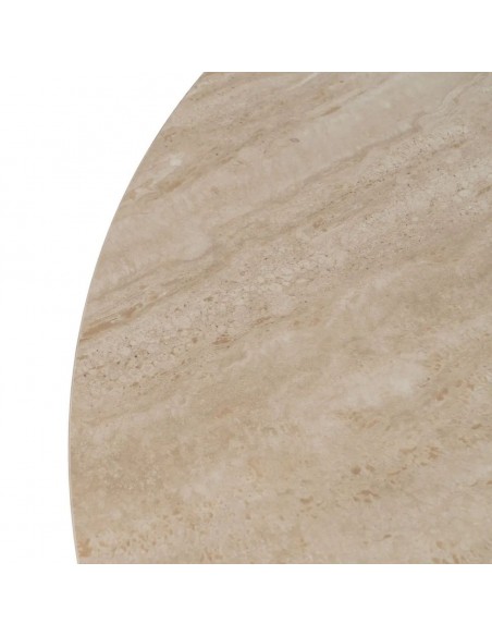 Mesa de jantar oval Lucca 180 x 90 em aspeto Travertino