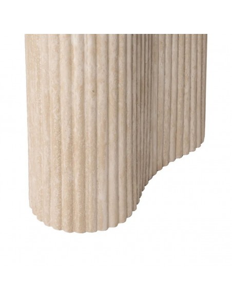 Mesa de jantar oval Lucca 180 x 90 em aspeto Travertino