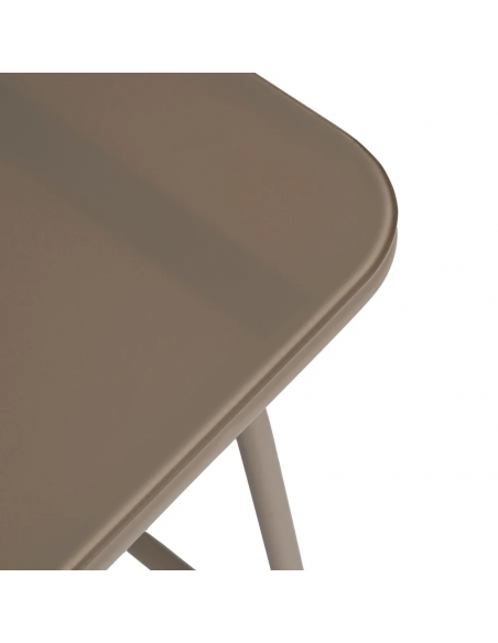 Conjunto outdoor SORELLS, 2 poltronas, sofá de 2 lugares e mesa de centro em aço bege