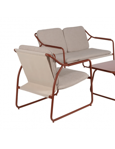 Conjunto outdoor SORELLS, 2 poltronas, sofá de...