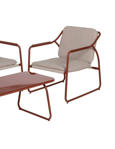 Conjunto outdoor SORELLS, 2 poltronas, sofá de...