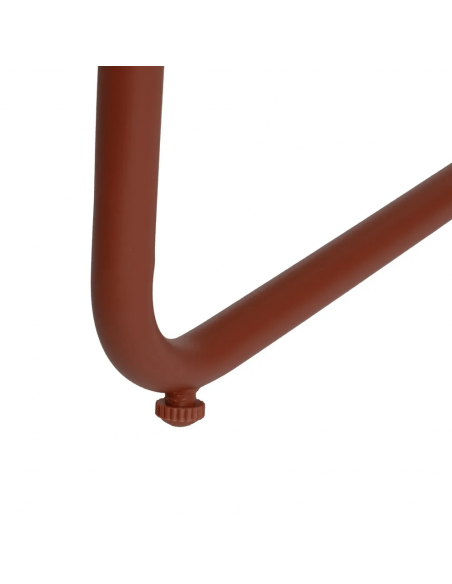 Conjunto outdoor SORELLS, 2 poltronas, sofá de 2 lugares e mesa de centro em aço terracota