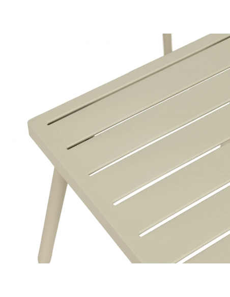 Conjunto outdoor PUZOL, 2 poltronas e mesa de centro em aço bege