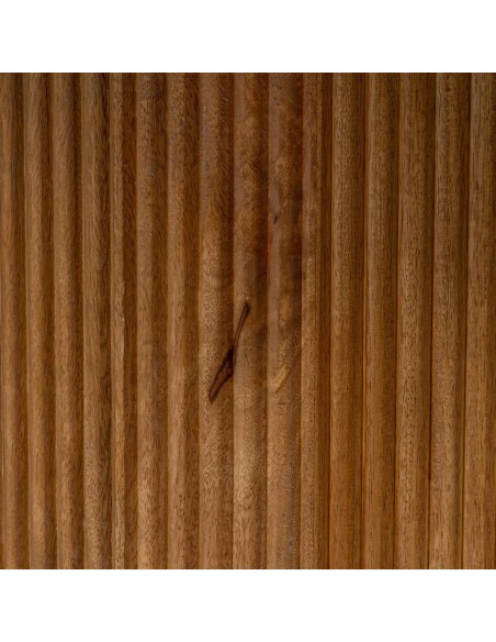 Mesa comedor redonda GISELL 120, mármol crema y madera