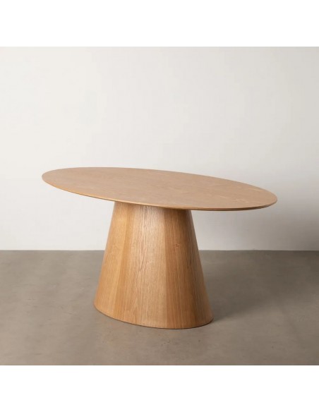 Mesa de jantar oval CALA 160 x 90 folheado a carvalho