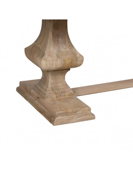 Mesa comedor colonial GAZA 210 x 100, madera blanco rozado