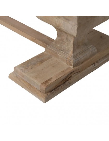 Mesa comedor colonial GAZA 210 x 100, madera blanco rozado