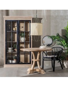 Mesa colonial redonda GAZA 100, madeira de manga branca... 2