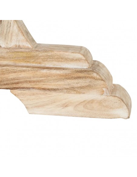 Mesa colonial redonda GAZA 100, madera mango blanco cepillado