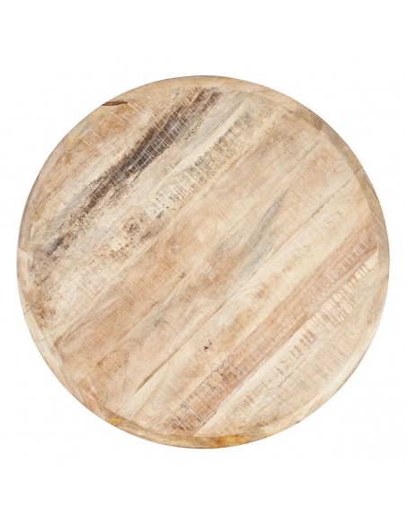Mesa colonial redonda GAZA 100, madera mango blanco cepillado