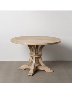 Mesa comedor redonda colonial GAZA 120, madera mango... 2