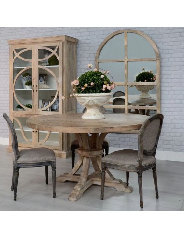 Mesa de jantar rústica redonda GAZA 150,...