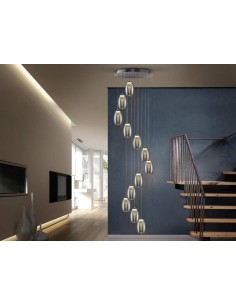 LAMPARA NEBULA 12L LED CROMO