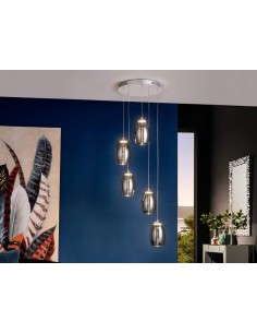 LÂMPADA NEBULA 5L LED CROMADO.