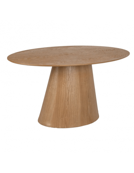 Mesa de comedor ovalada CALA 160 x 90 chapa roble