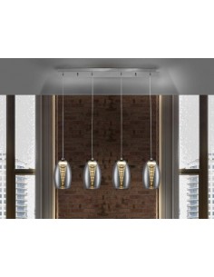 LAMPARA NEBULA 4L LED CROMO