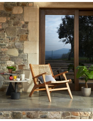 Sillón Grignoon de madera maciza de acacia y...