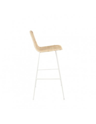 Banco CARLO 74 designer em vime natural e metal...