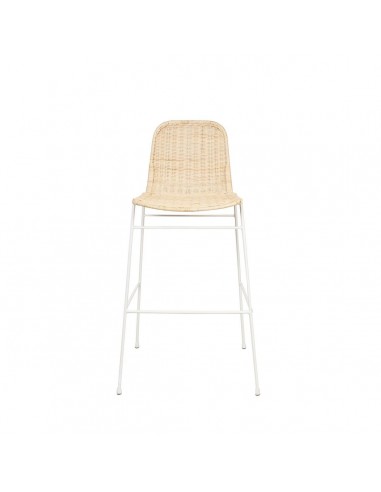 Banco CARLO 74 designer em vime natural e metal...