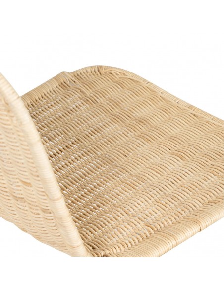 Banco CARLO 74 designer em vime natural e metal branco