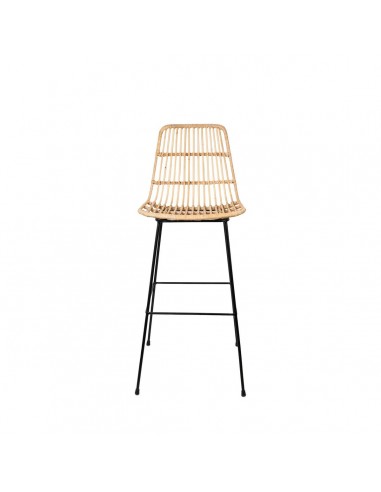 Banco de design GUIDO 77 em rattan natural e...