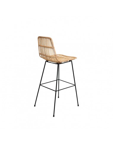 Banco de design GUIDO 77 em rattan natural e...