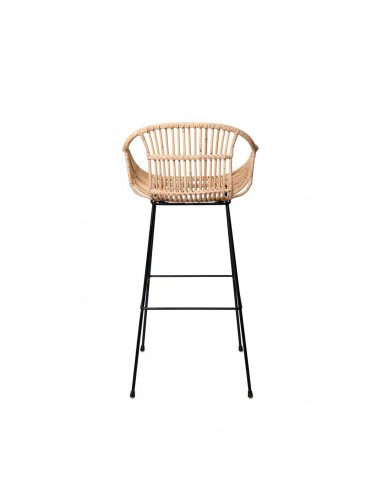 Banco de design GIAN 77 com braços em rattan...