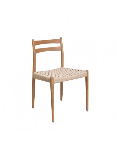 Silla colonial BONNIE madera y cuerda en natural