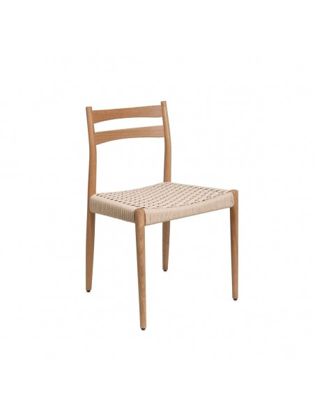 Silla colonial BONNIE madera y cuerda en natural