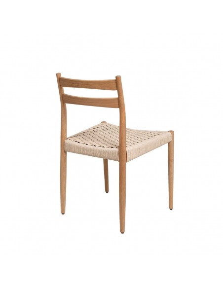 Silla colonial BONNIE madera y cuerda en natural