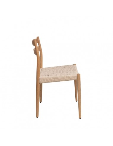 Silla colonial BONNIE madera y cuerda en natural