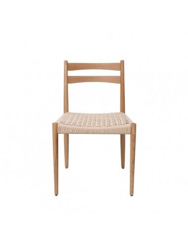 Silla colonial BONNIE madera y cuerda en natural