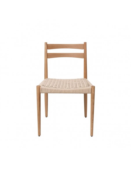 Silla colonial BONNIE madera y cuerda en natural