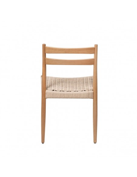 Silla colonial BONNIE madera y cuerda en natural