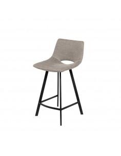 Taburete CLARK de 65,5 cm. Asiento tapizado en Taupe y... 2