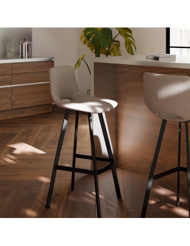 Taburete ASTON de 75,5 cm. Asiento tapizado en...