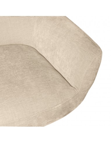 Butaca giratoria 360 BOLONIA, tejido beige y...