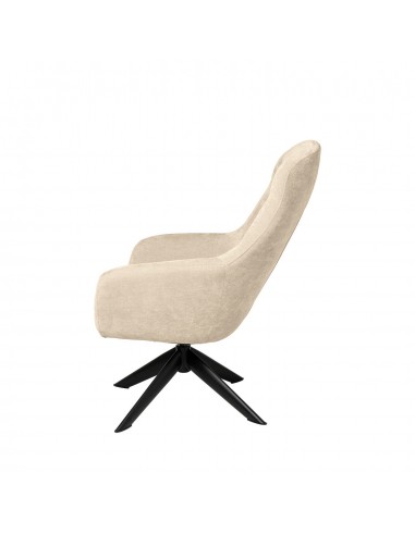 Butaca giratoria 360 BOLONIA, tejido beige y...