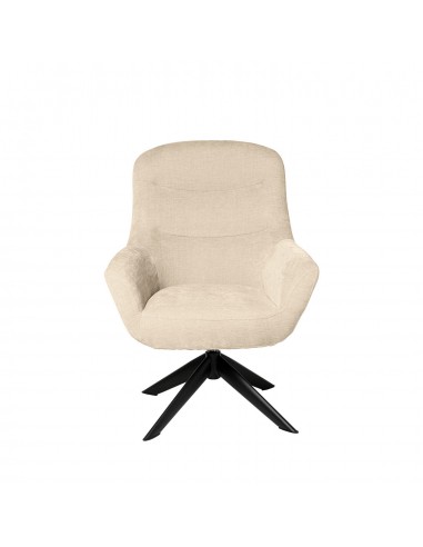 Butaca giratoria 360 BOLONIA, tejido beige y...