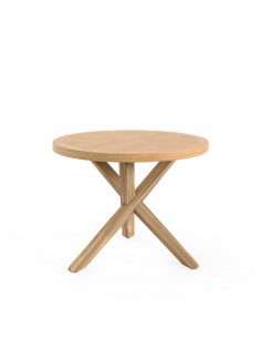 Mesa redonda Argo 100, chapa de roble y patas de madera...