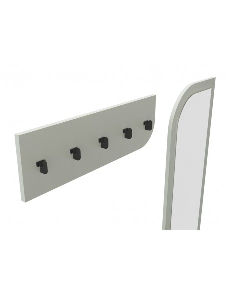 Consola, zapatero moderno BEA 112 x 172, espejo, perchero, melamina verde