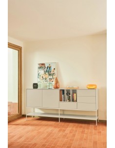 Teulat Platt Aparador minimalista 220 x 98, MDF lacado Arena 2