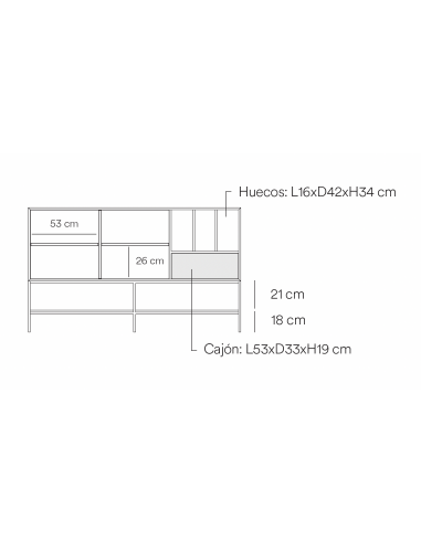 Teulat Platt Aparador minimalista 166 x 98, MDF...