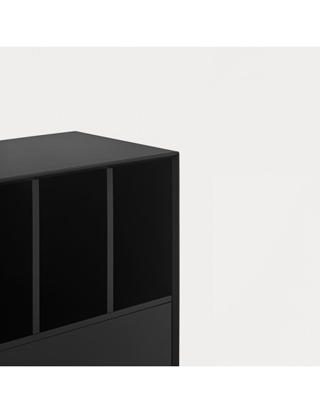 Teulat Platt Aparador minimalista 166 x 98, MDF lacado Cinza Antracite