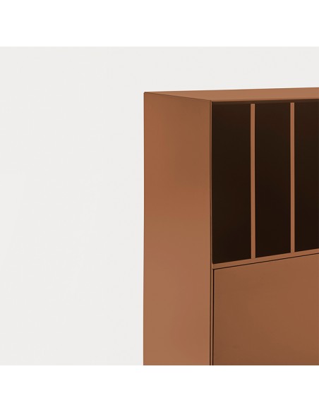 Teulat Platt Aparador Alto minimalista 120 x 140, MDF lacado argila