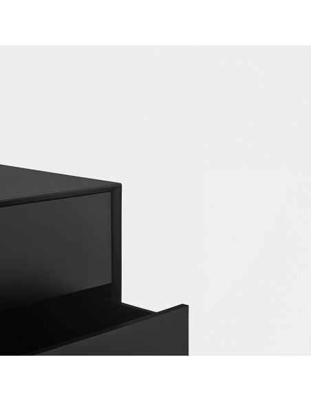 Teulat Platt Aparador cubo minimalista 120 x 140, MDF lacado Gris Antracita