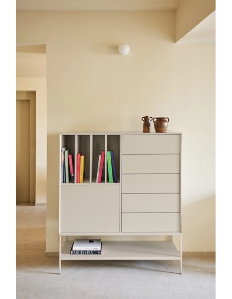 Teulat Platt móvel auxiliar minimalista 120 x 140, MDF lacado areia