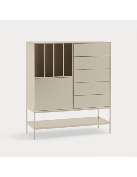 Teulat Platt móvel auxiliar minimalista 120 x 140, MDF lacado areia