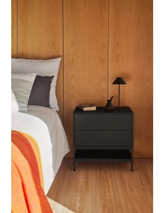 Mesa de cabeceira minimalista Teulat Platt 55 x 55, MDF... 2